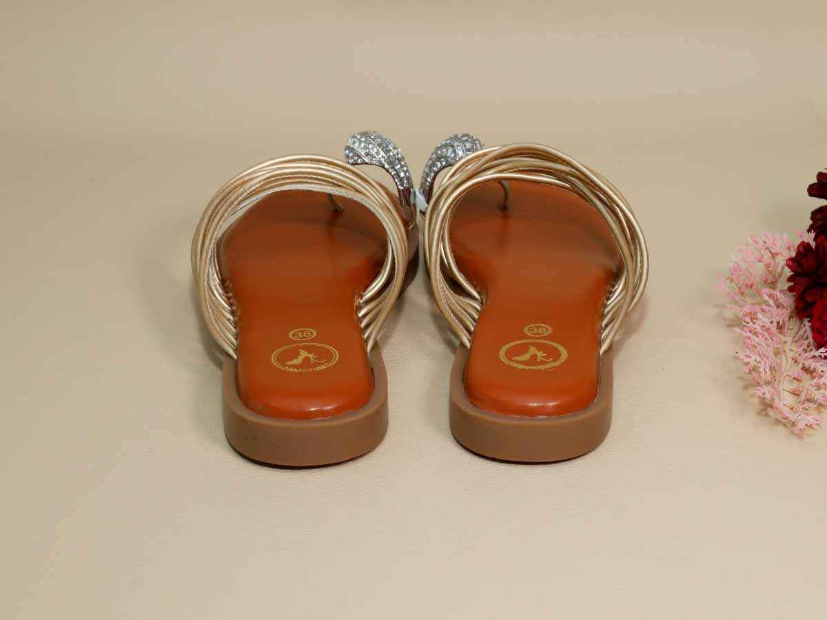 Gold String Asha Broch Flats