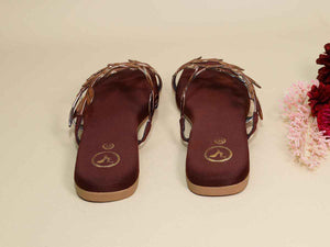 Brown Leafy Flats