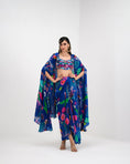 Load image into Gallery viewer, Marine Dhoti Skirt Set
