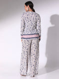 Load image into Gallery viewer, Navy Blue And Pink Fitted Tunic With Straight Pants
