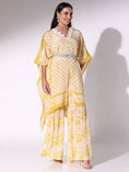 Load image into Gallery viewer, Yellow Printed Kaftan & Sharara Pants
