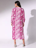 Load image into Gallery viewer, Plum Colored Floral Printed Tunic Dress
