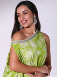 Load image into Gallery viewer, Lime Green Off Shoulder Tunic & Straight Pants
