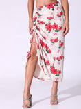 Load image into Gallery viewer, Poppy Floral Printed Long Kaftan With Drawstring Skirt
