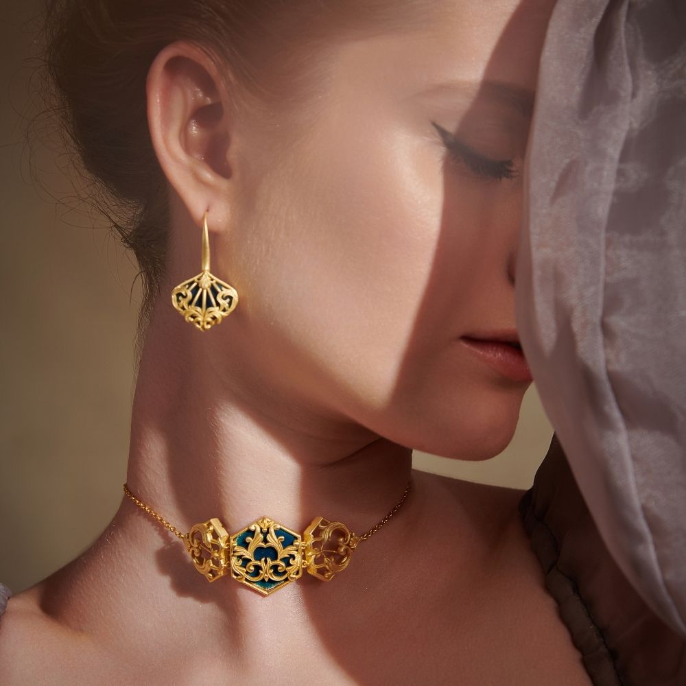 Blue Filigree Finesse Choker