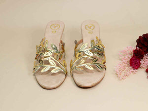 Gold Leafy Half Wedge