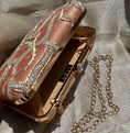 Load image into Gallery viewer, Indo-Zardozi Rose Gold Clutch
