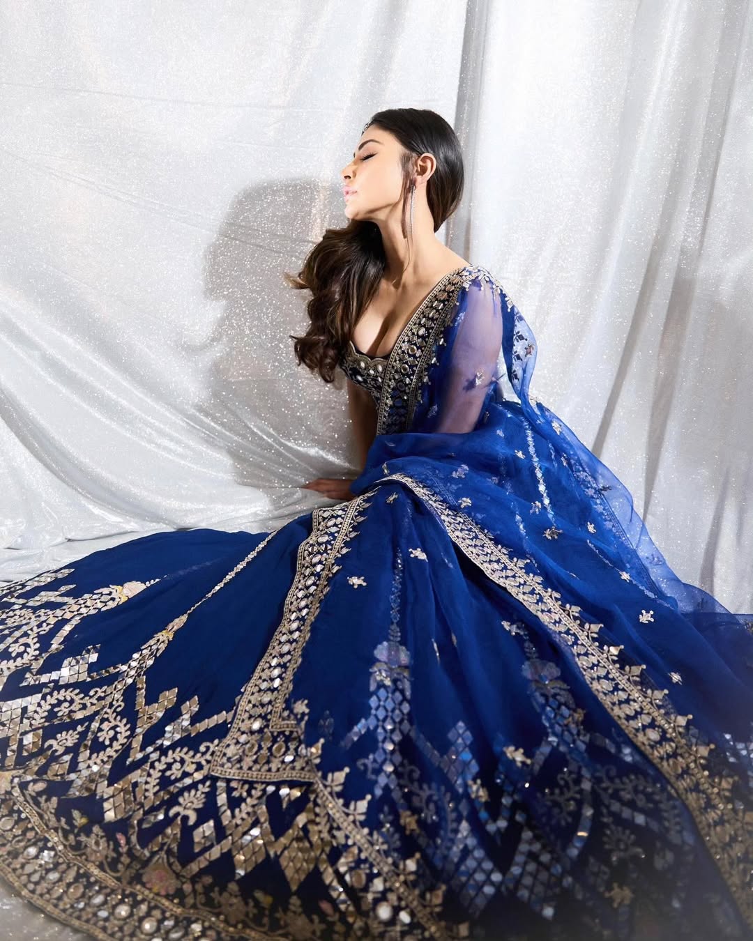 Mouni Roy in Isya Lehenga Set