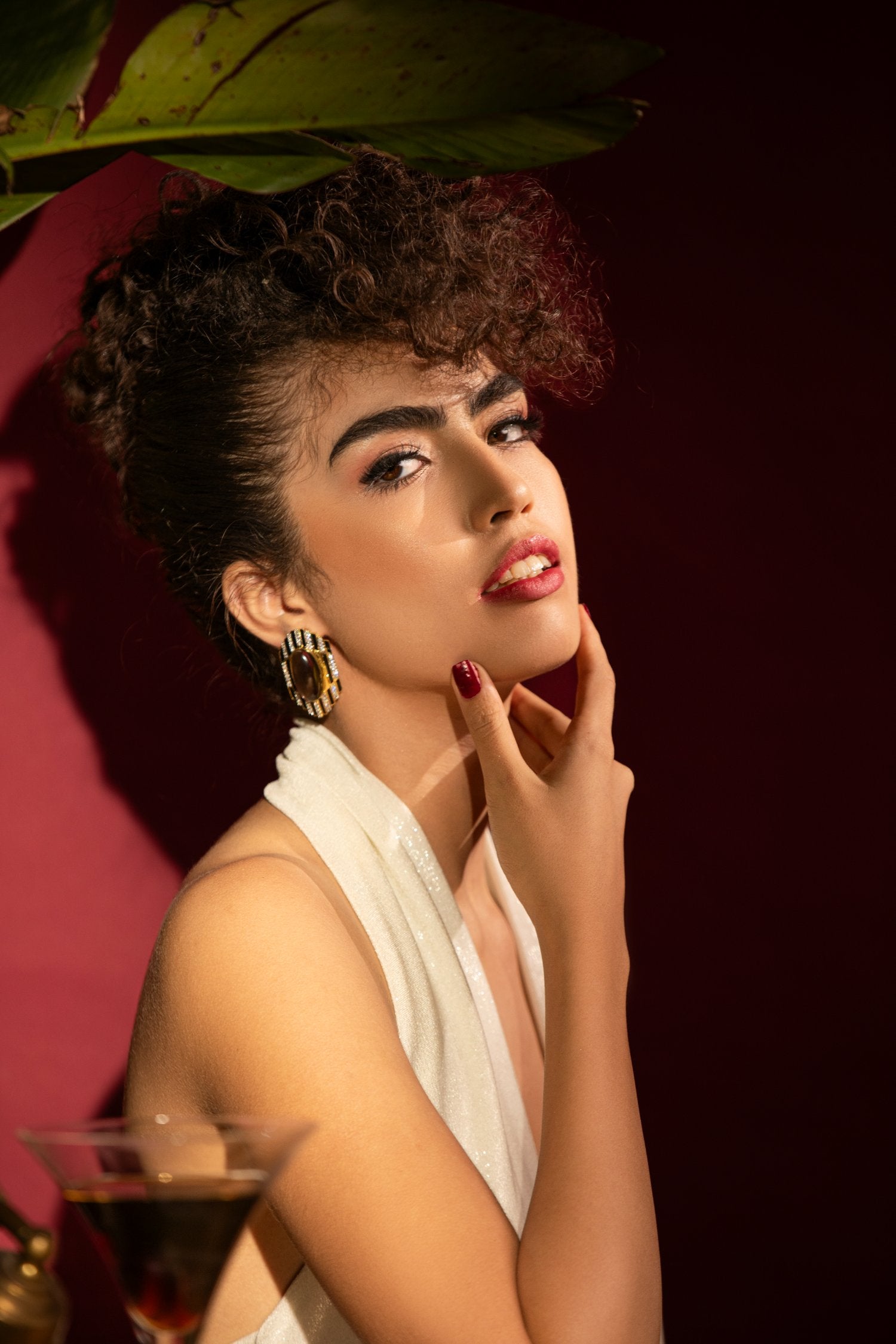 Uber And Unique Black Stone Earrings