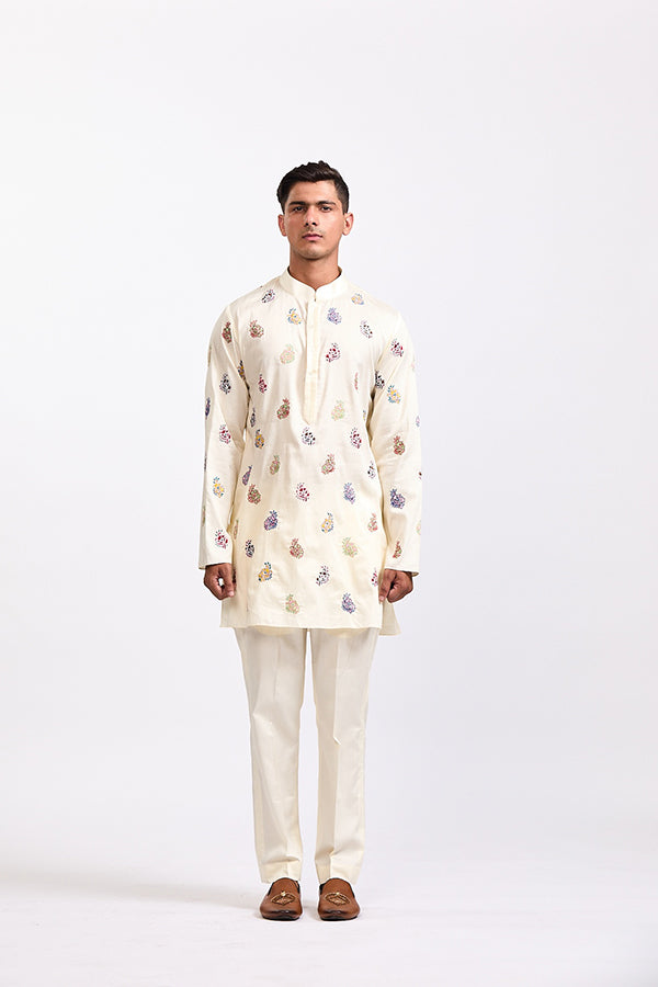 Ivory Ramthambore Kurta Pant Set