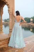 Load image into Gallery viewer, Ice Blue Flared Gown
