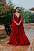 Load image into Gallery viewer, Maroon Flared Gown

