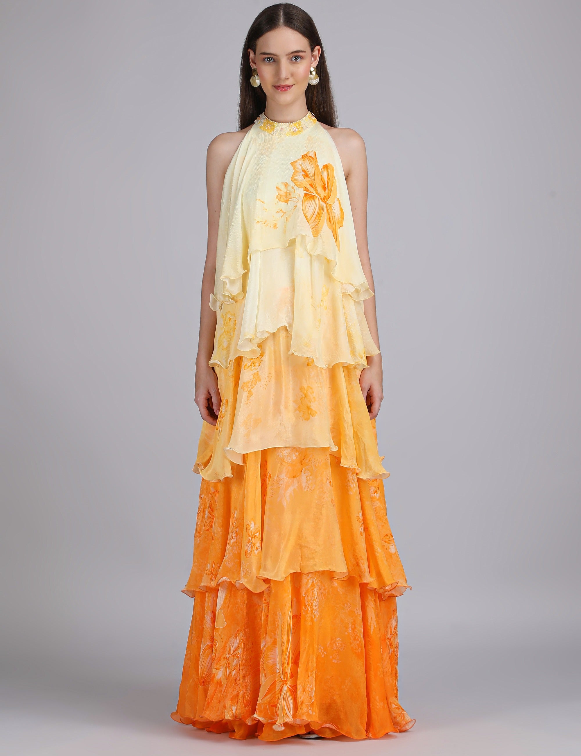 Ombre Herbs Flora Haze layered dress