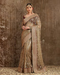 Load image into Gallery viewer, Golden & Maroon Saree & Blouse Set
