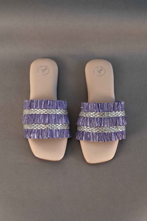 Lylac Frill Sliders Flat Sandal