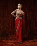 Load image into Gallery viewer, Red , Lal Gulab Saree Saree & Blouse Set
