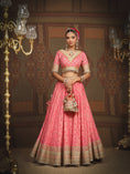 Load image into Gallery viewer, Rouge And Pink Orange Lehenga Set
