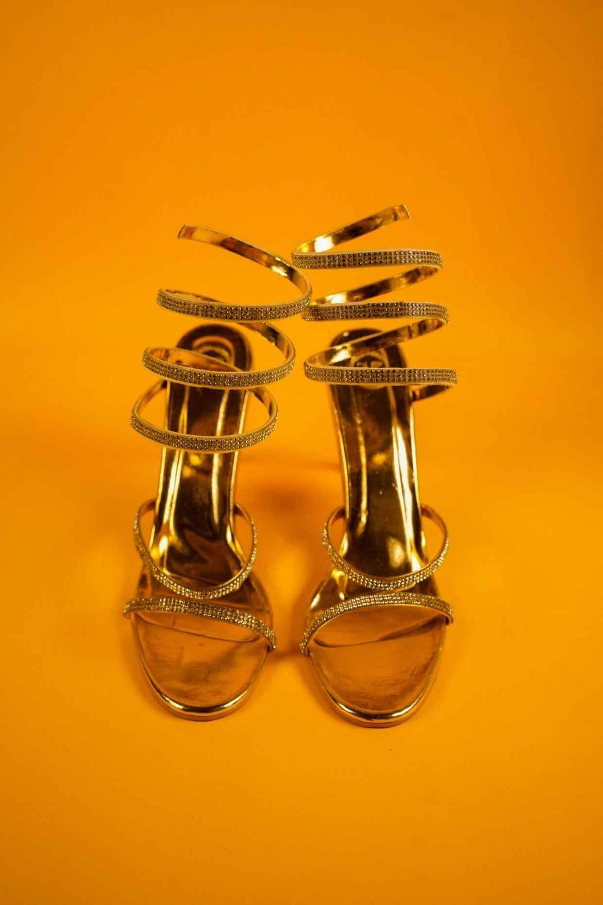 Gold Spring Heel Sandal