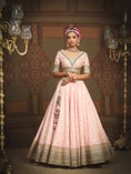 Load image into Gallery viewer, Baby Pink And Emerald Green Lehenga Set
