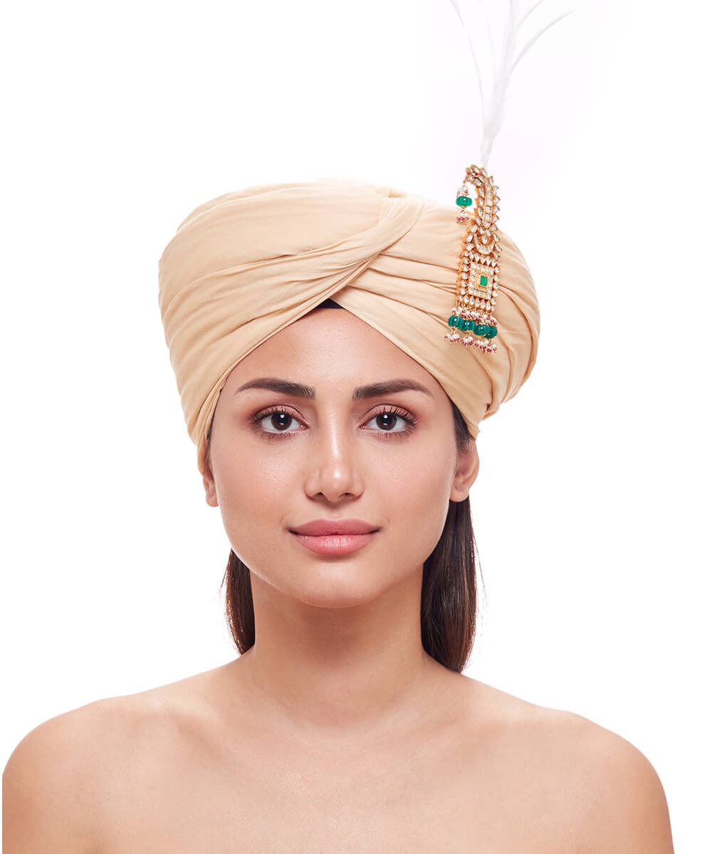 Green Melon And Feather Kalgi