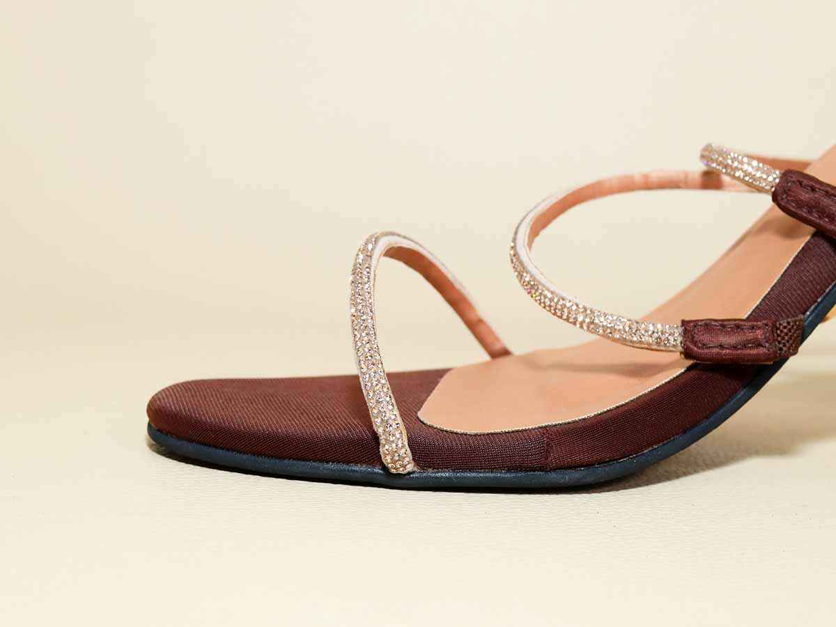 Berry Rose Gold Brown Pencil Heel