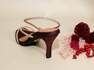 Berry Rose Gold Brown Pencil Heel