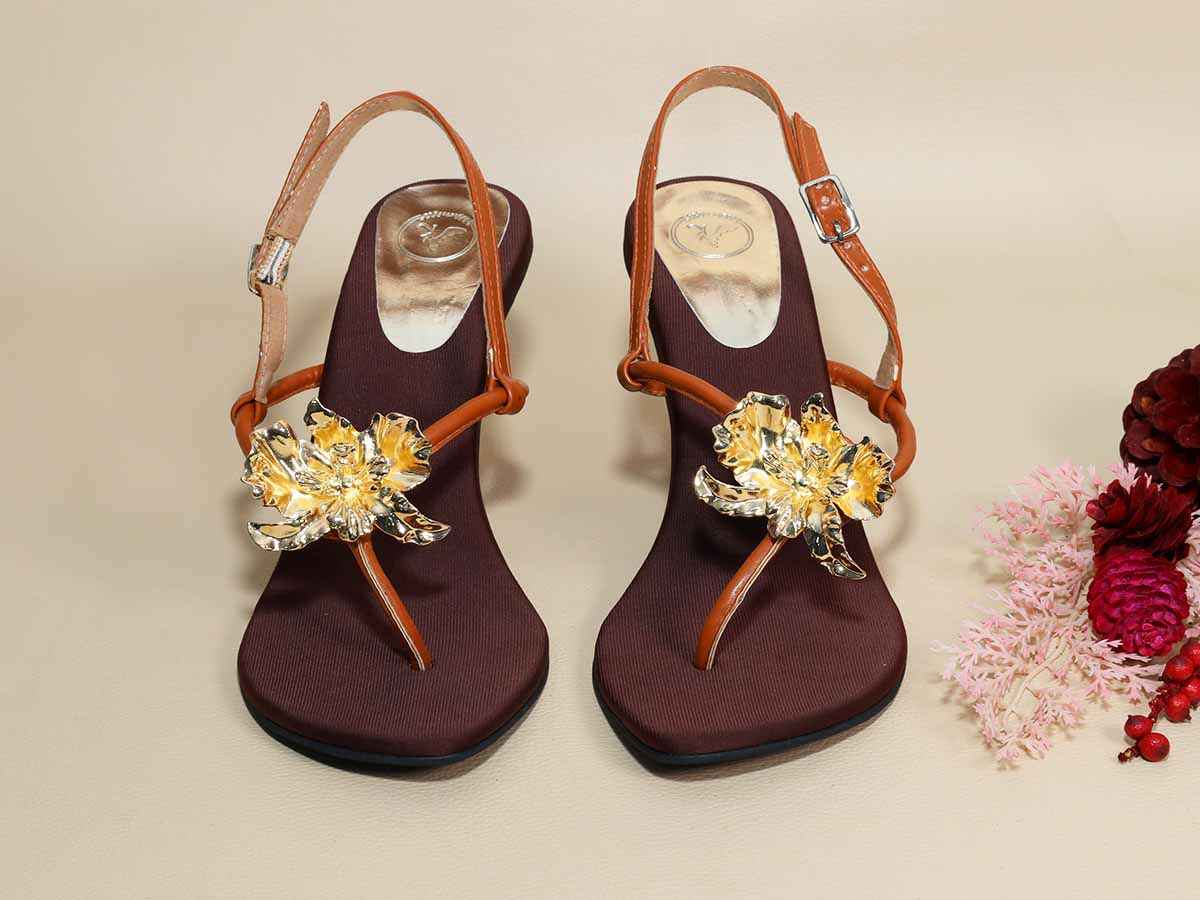 Zeno Brown Pencil Heel