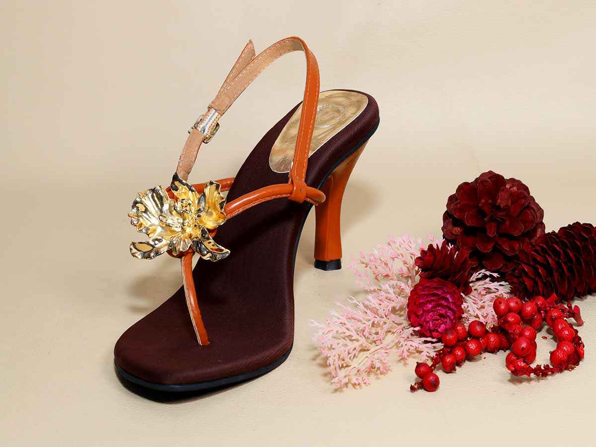 Zeno Brown Pencil Heel