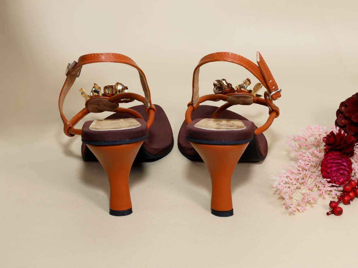 Zeno Brown Pencil Heel