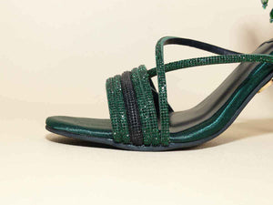 Green Jhallar Pencil Heel