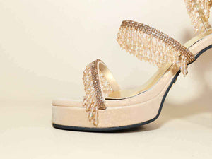 Glitz Gold Spring Leaved Elevation Heel