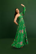 Load image into Gallery viewer, Adele Georgette One Shoulder Gown- side view
