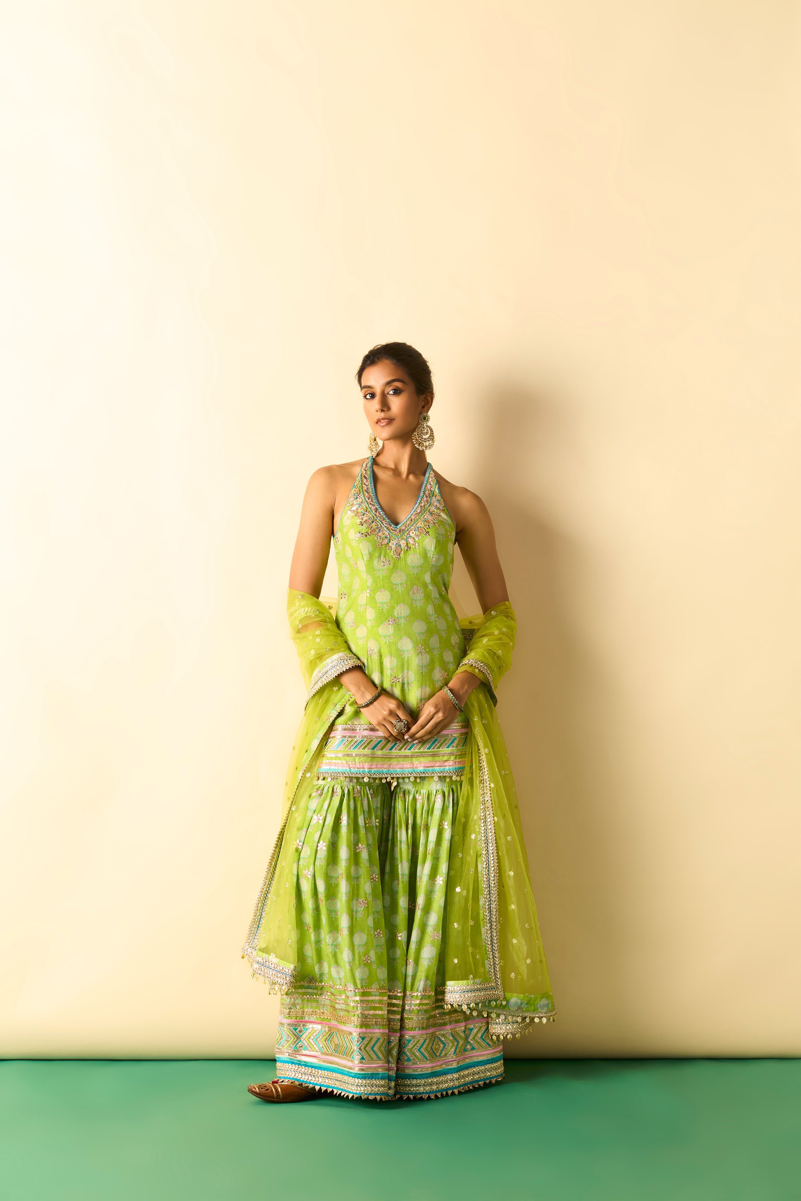 Dwisha Halter Sharara Set