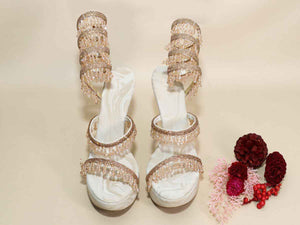 Glitz Spring Beige Letoes pencil Heel