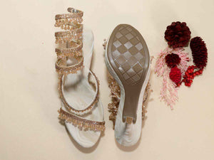 Glitz Spring Beige Letoes pencil Heel