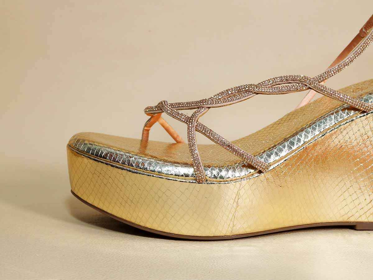 Renne Gold Wedge