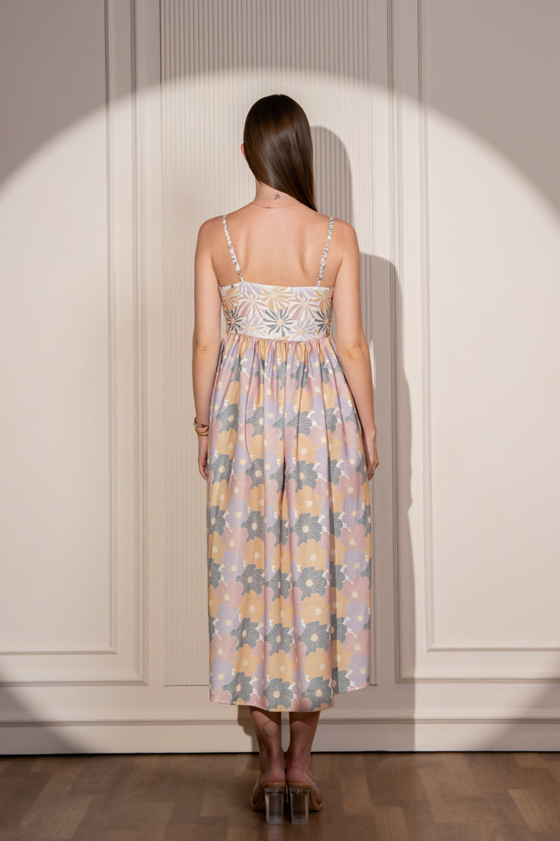 Soft Garden Gathered Dress
