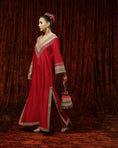 Load image into Gallery viewer, Rani Pink & Maroon Kurta Kaftan
