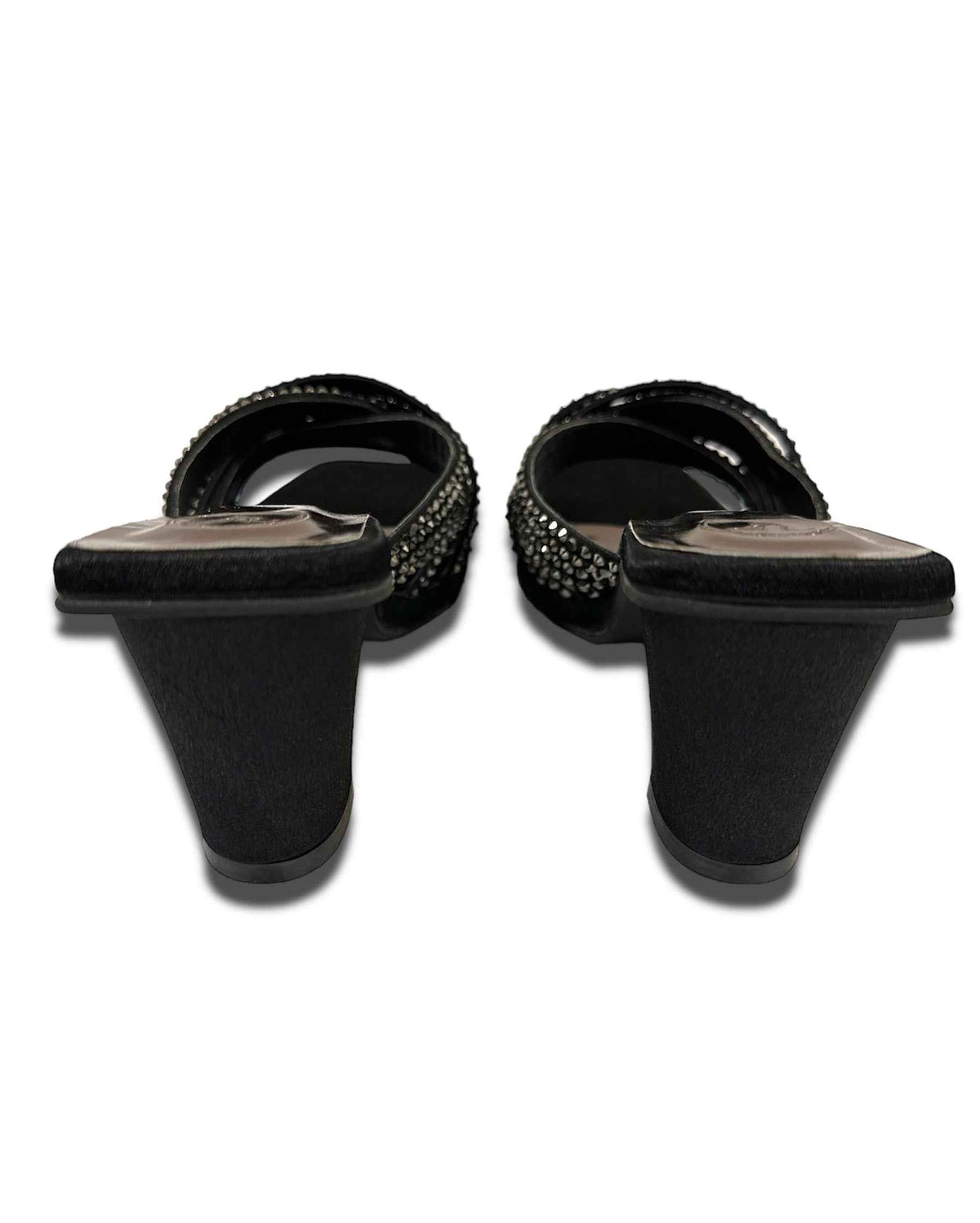 Black Julle Open Toe Heels