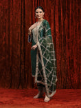 Load image into Gallery viewer, Dark Green Kurta Pant Dupatta Set

