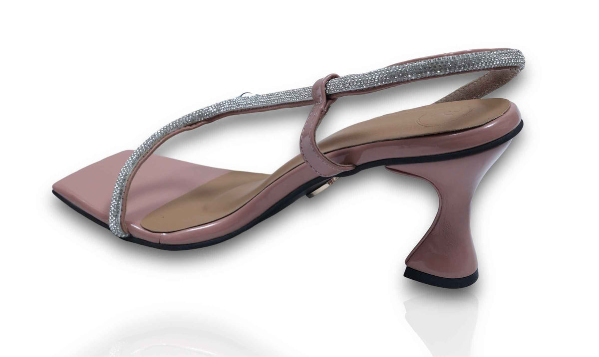 Nude Pink S Series Square Heel Sandal