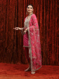 Load image into Gallery viewer, Khush Pink & Orange Kurta Tulip Pants Dupatta Set
