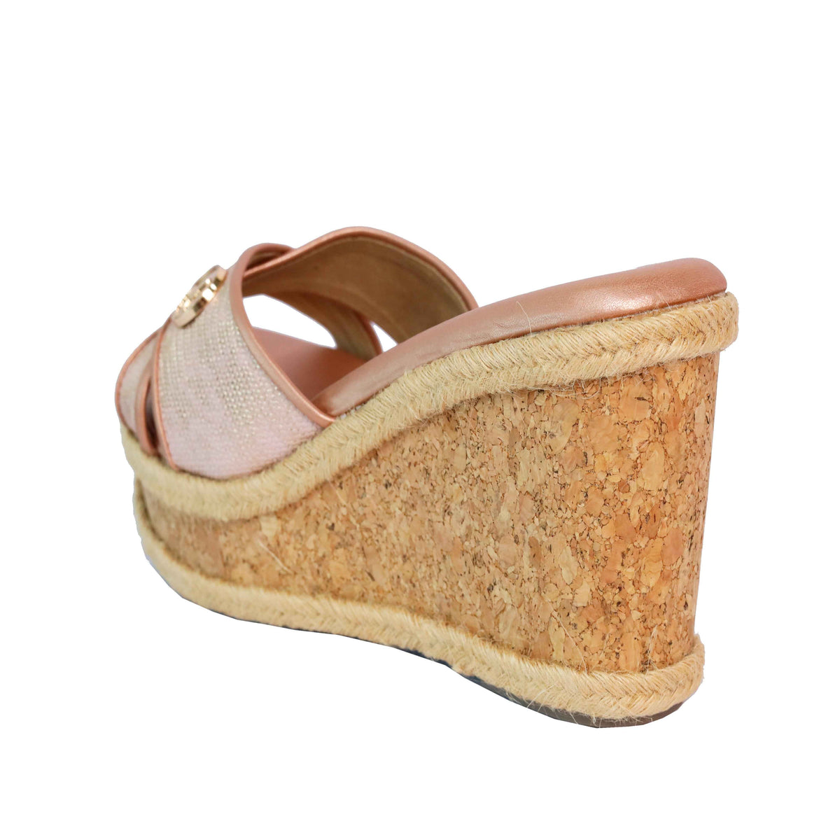 Sufi Cork Open Toe Pink Wedge
