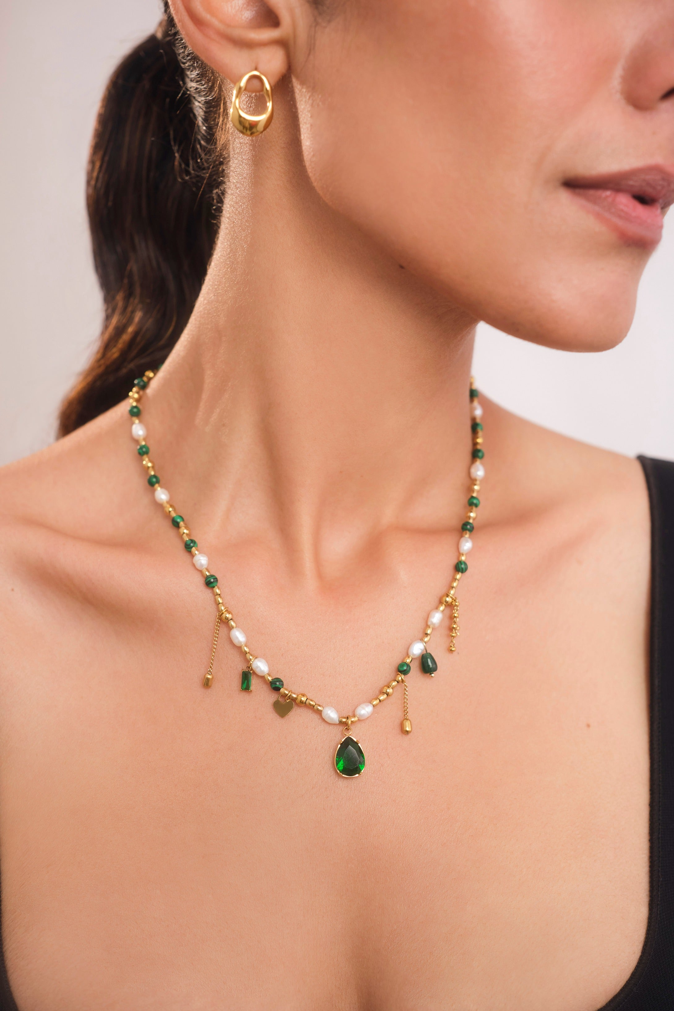 Emerald Pearl Necklace