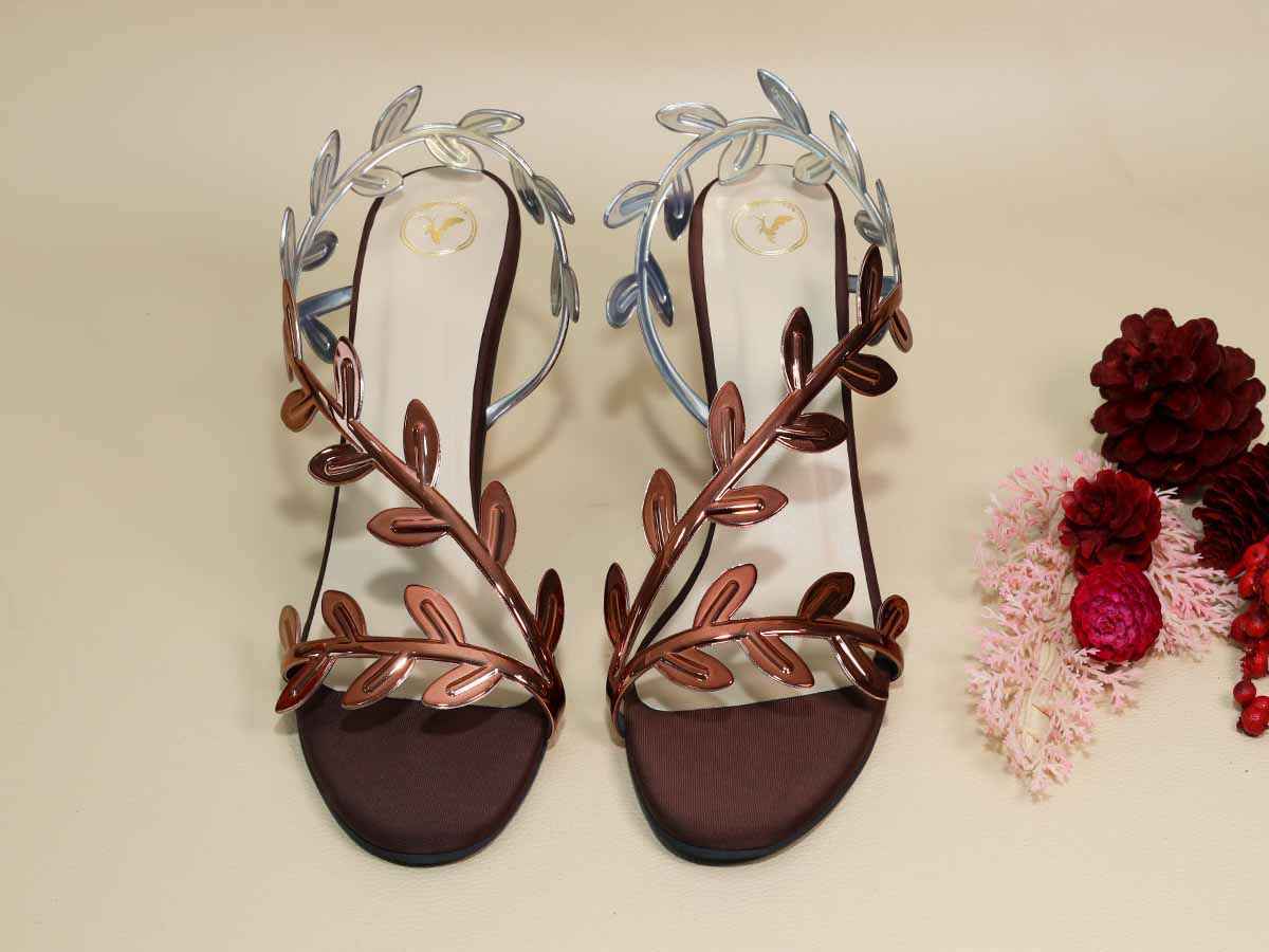 Brown Leafy Heel