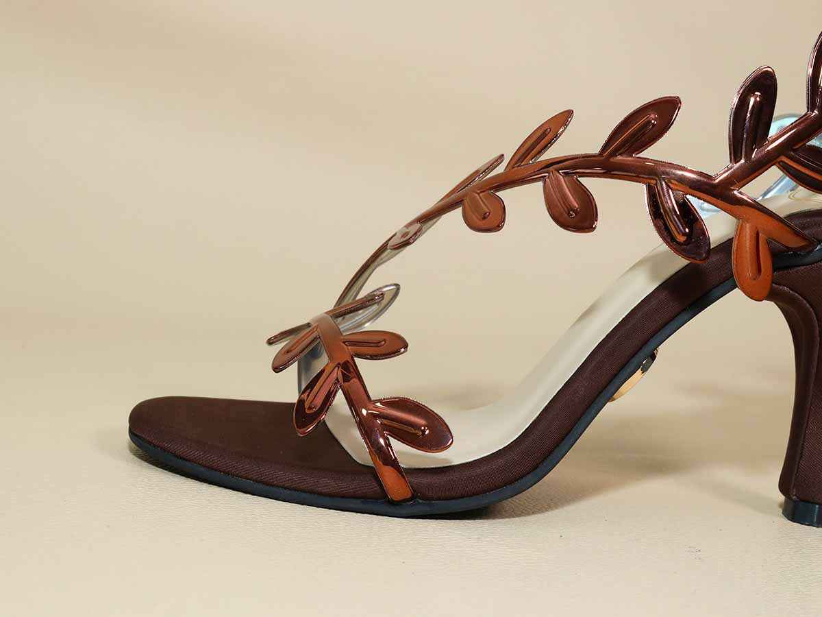 Brown Leafy Heel