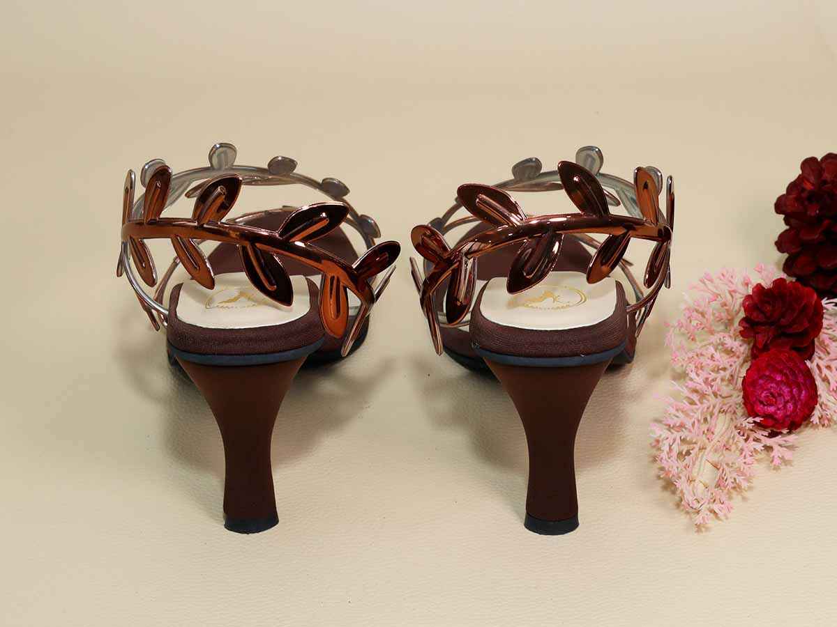 Brown Leafy Heel