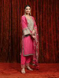 Load image into Gallery viewer, Khush Pink & Green Kurta Pant Dupatta Set

