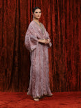 Load image into Gallery viewer, Lilac & Purple Crinkle Kaftan & Belt Set

