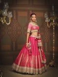 Load image into Gallery viewer, Rani Pink Banarasi Lehenga Set
